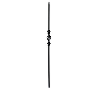 9077 Double Knuckle Single Basket Metal Spindle | Iron Balusters | Amish Craft by StepUP Stair