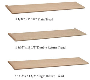 Premium Treads / Steps | USA Crafted 8071-54 Tread-Treads & Risers-Amish Craft by StepUP Stair Parts
