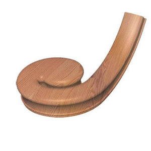 7730 Left Hand Volute Handrail Fitting | USA-Made Amish Stair Railing by StepUP Stair