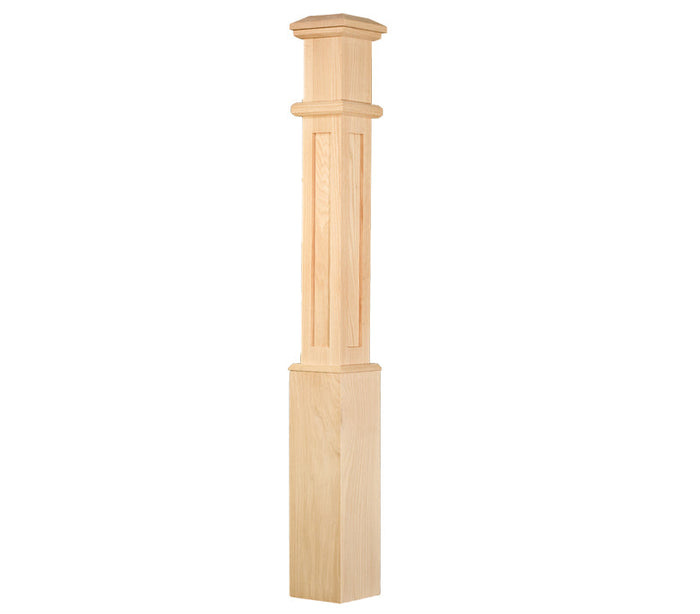 4790 Mission Square Panel Box Newel Post | USA-Made Stair Parts