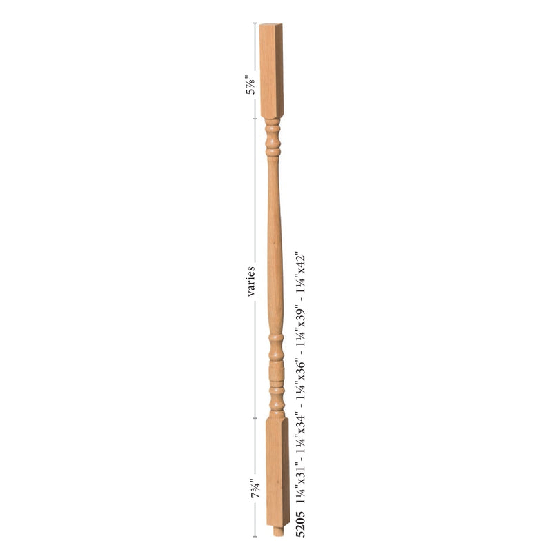 5205 Square Top Baluster Spindle | USA-Made Stair Parts by StepUP