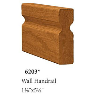 Wood Railings | Banister | 6203 Solid Handrail-Handrails & Handrail Fittings-Amish Craft by StepUP Stair Parts