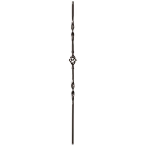 9012 Double Ribbon & Single Basket Metal Spindle |  Iron Balusters |  Amish Craft by StepUP Stair 