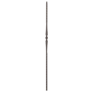 9021 Single Feather with Hammered Edge Metal Spindle |  Iron Balusters |  Amish Craft by StepUP Stair 