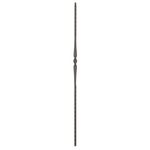 9021 Single Feather with Hammered Edge Metal Spindle |  Iron Balusters |  Amish Craft by StepUP Stair