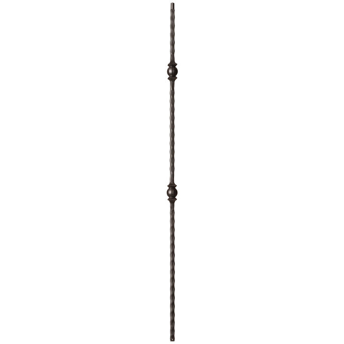 9033 Double Ball w/ Hammered Face Iron Baluster Spindle | Metal Railing
