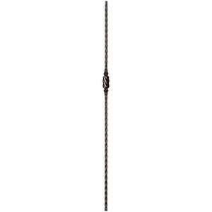 9045 Single Knob with Hammered Face Metal Spindle |  Iron Balusters |  Amish Craft by StepUP Stair
