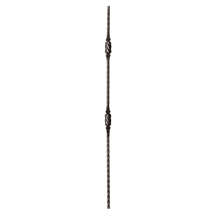 9046 Double Knob w/ Hammered Face Iron Baluster Spindle | Metal Railing