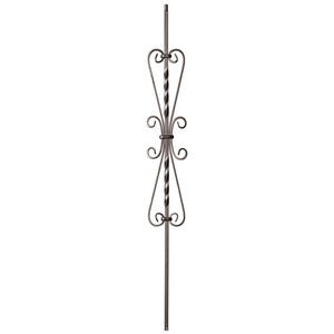9055 5 3/16 X 24 French Scroll Metal Spindle |  Iron Balusters |  Amish Craft by StepUP Stair