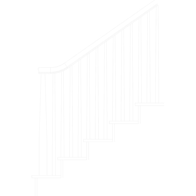 4001SP Contemporary Tapered Square Newel Post USAMade Stair Parts by StepUP StepUP Stair Parts