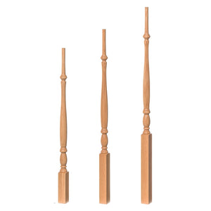 F-5434 Pin Top Fluted Baluster | USA-Made Amish Stair Railing by StepUP Stair