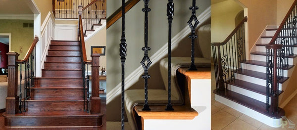 Mediterranean (Hammered Face) Metal Wrought Iron Baluster Spindles