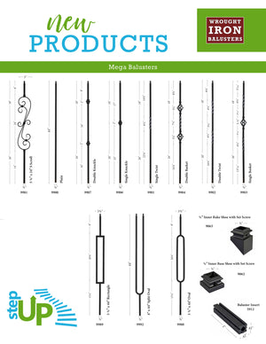 MEGA (3/4") Metal Wrought Iron Baluster Spindles
