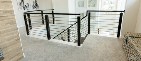 Modern Metal Horizontal Bar Railings