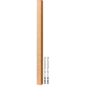 4100 Chamfered Top Square Newel | USA-Made Amish Stair Railing by StepUP Stair