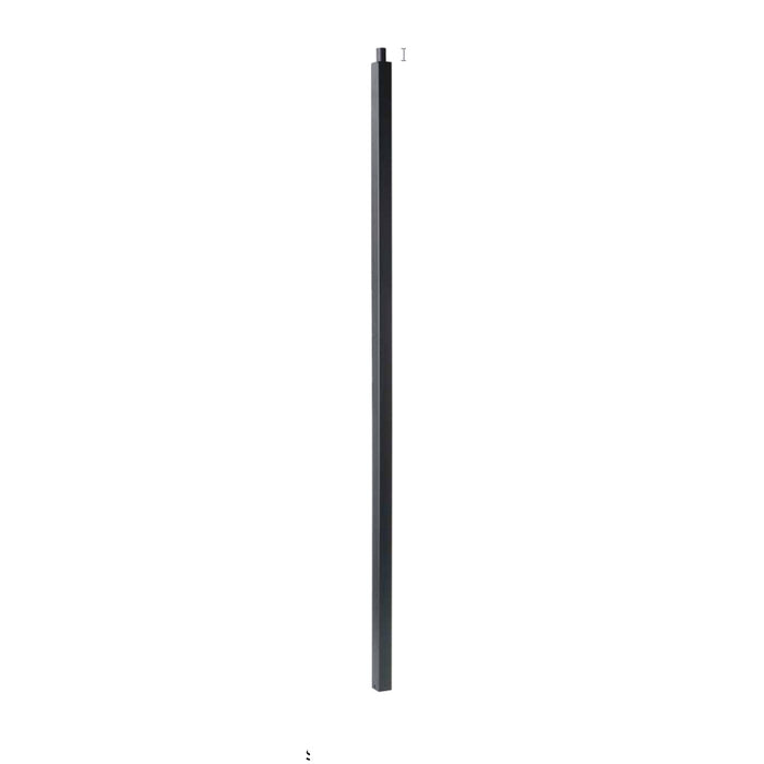 9500 1 3/16" Square Plain Metal Iron Newel Post | Metal Railing