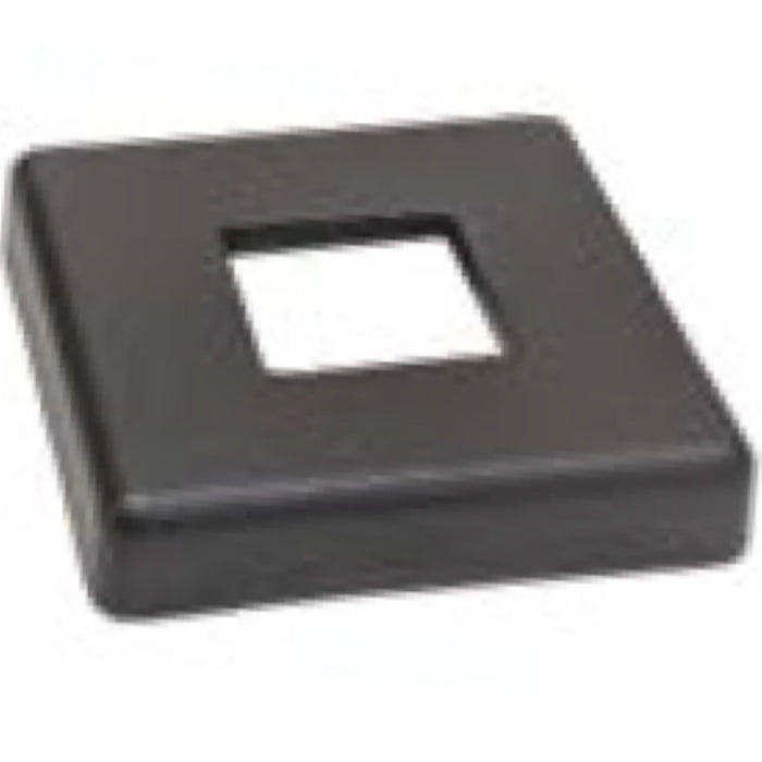 9054 Contemporary Slimline Flat Base Shoe - 1/2" Square Iron Baluster Spindle | Metal Railing