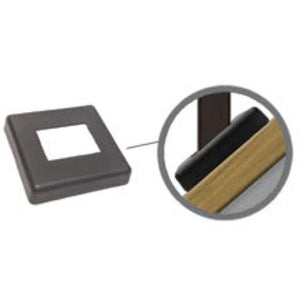 9054 Contemporary Slimline Pitch Angled Shoe for 1/2" Square Baluster-Iron Shoes & Knuckles-Amish Craft by StepUP Stair Parts