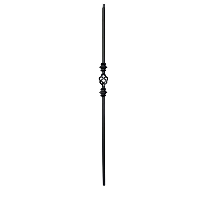 9077 Double Knuckle Single Basket Iron Baluster Spindle | Metal Railing