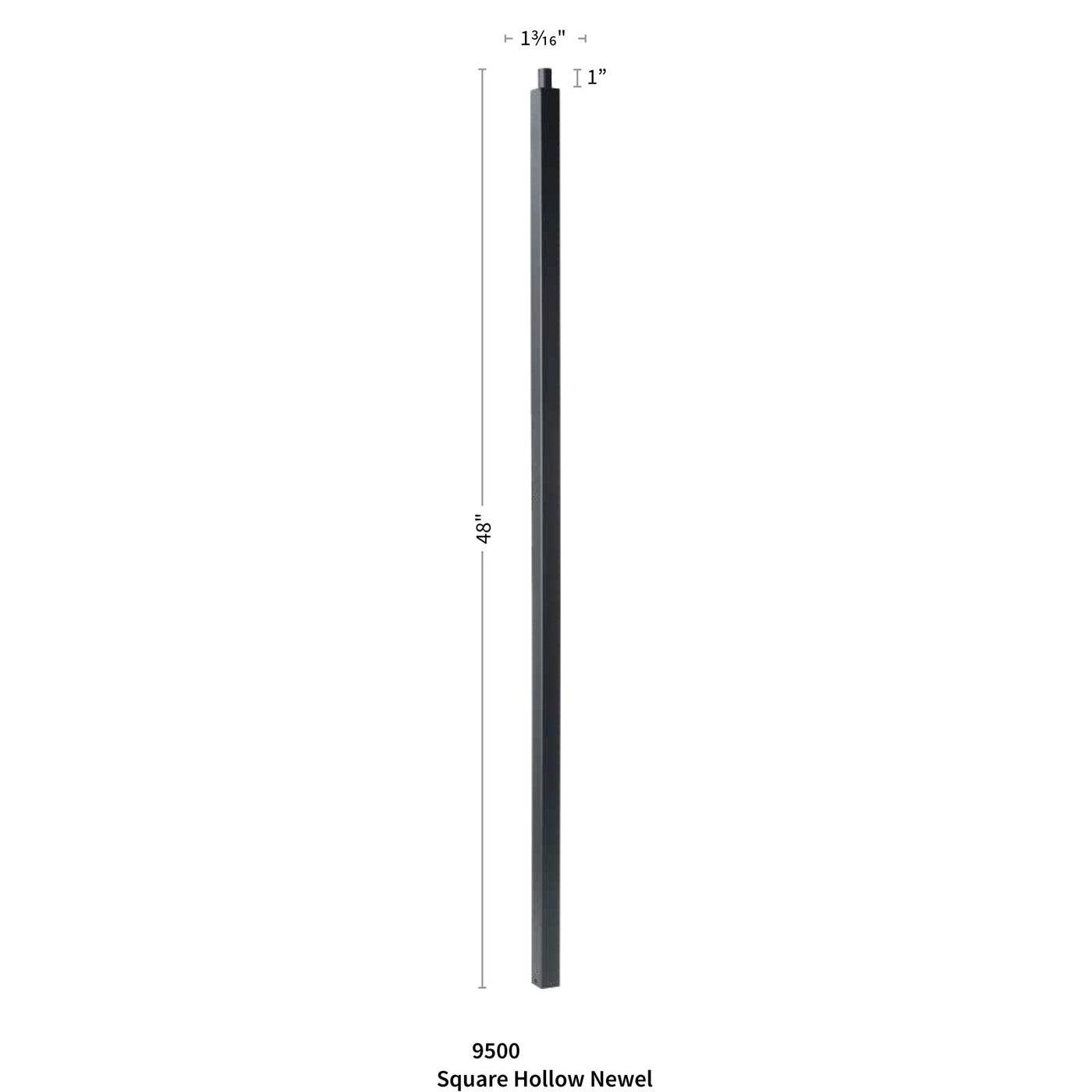 Square Iron Posts 9500 1 3/16