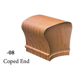 7X08 Coped End 6084 Profile Handrail Fitting  | USA-Made Amish Stair Railing by StepUP Stair