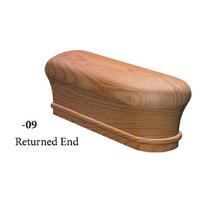 9109 Returned End Handrail Fitting | USA-Made Amish Stair Railing by StepUP Stair