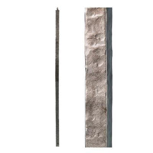 1.2.23 Wentworth Square Plain Hammered Edge Iron Newel | Iron Posts | House of Forging by StepUP Stair 