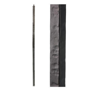 1.2.23 Wentworth Square Plain Hammered Edge Iron Newel | Iron Posts | House of Forging by StepUP Stair 