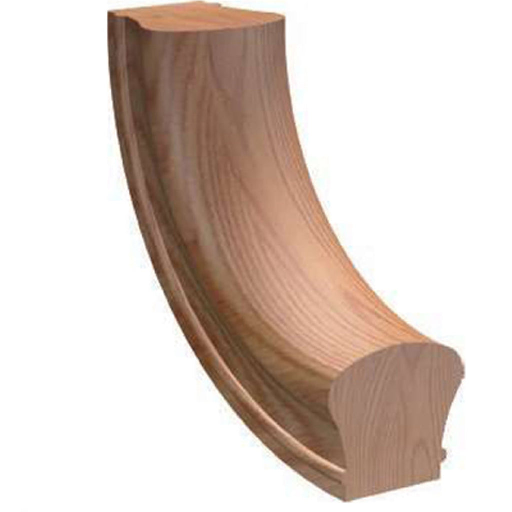 7X14-90 90 Up Easing 6084 Profile Handrail Fitting  | USA-Made Amish Stair Railing by StepUP Stair