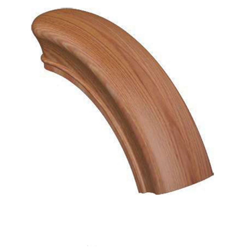 7216 Overhand Easing with 1 Return End Handrail Fitting | USA-Made Amish Stair Railing by StepUP Stair