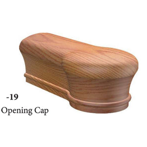7X19 Opening Cap 6084 Profile Handrail Fitting  | USA-Made Amish Stair Railing by StepUP Stair