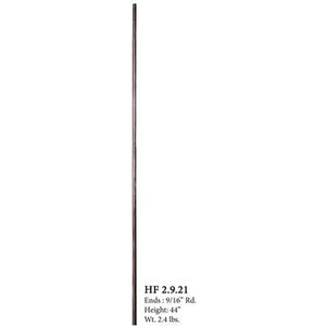 2.9.21 Tuscan Round Hammered Plain Wrought Iron Spindle | Iron Balusters | House of Forging by StepUP Stair 