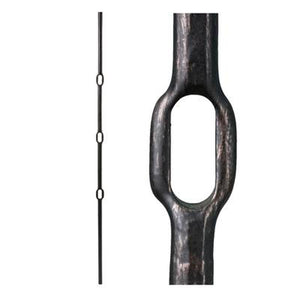 3.1.2 Wentworth Round Forged Triple Knuckle  Oil Rubbed BronzeeWrought Iron Spindle | Iron Balusters | House of Forging by StepUP Stair 