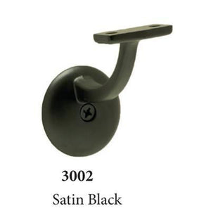 3002 Satin Black Wall Handrail Bracket by StepUP Stair Parts