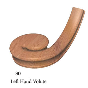 7730 Left Hand Volute Handrail Fitting | USA-Made Amish Stair Railing by StepUP Stair