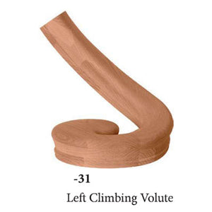 7631 Climbing Volute Handrail Fitting | USA-Made Amish Stair Railing by StepUP Stair