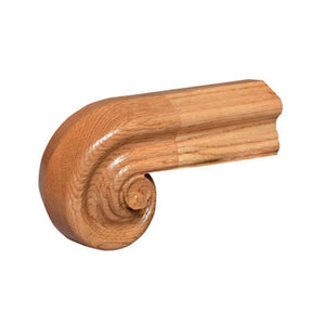 7738 Vertical Volute Handrail Fitting | USA-Made Amish Stair Railing by StepUP Stair