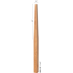 4001-SP Contemporary Tapered Square Newel Post detail | USA-Made Amish Stair Railing by StepUP Stair