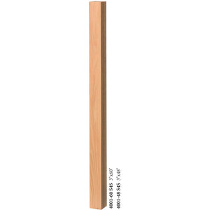 4001 Solid Square Newel | USA-Made Amish Stair Railing by StepUP Stair