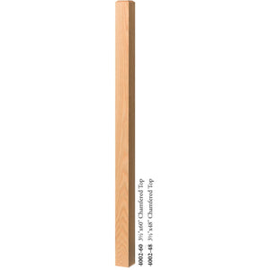 4002 Chamfered Top Square Newel | USA-Made Amish Stair Railing by StepUP Stair