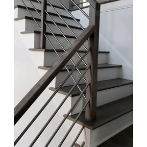 Stainless Steel Modern Horizontal Bar Balustrade System| Straight 1/2" & 5/8" by StepUP Stair 