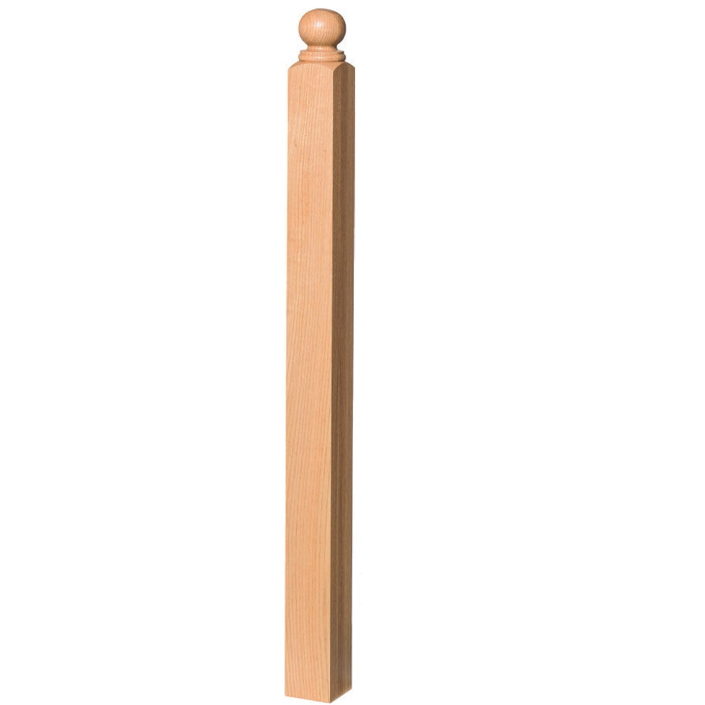 4004BT Ball Top Starting Newel | USA-Made Amish Stair Railing by StepUP Stair
