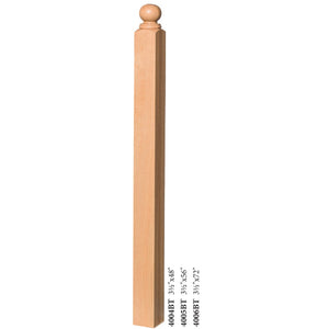 4004BT Ball Top Starting Newel | USA-Made Amish Stair Railing by StepUP Stair