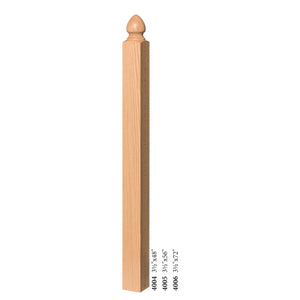 4006 Acorn Top Landing Newel | USA-Made Amish Stair Railing by StepUP Stair