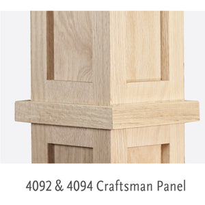 4092 4094 Craftsman Rectangular Panel Box Newel | USA-Made Amish Stair Railing by StepUP Stair