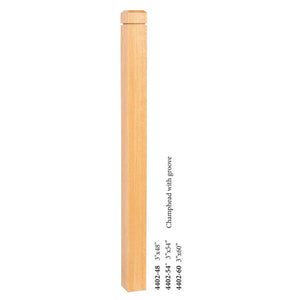 4402 Chamfered Top Square Newel | USA-Made Amish Stair Railing by StepUP Stair