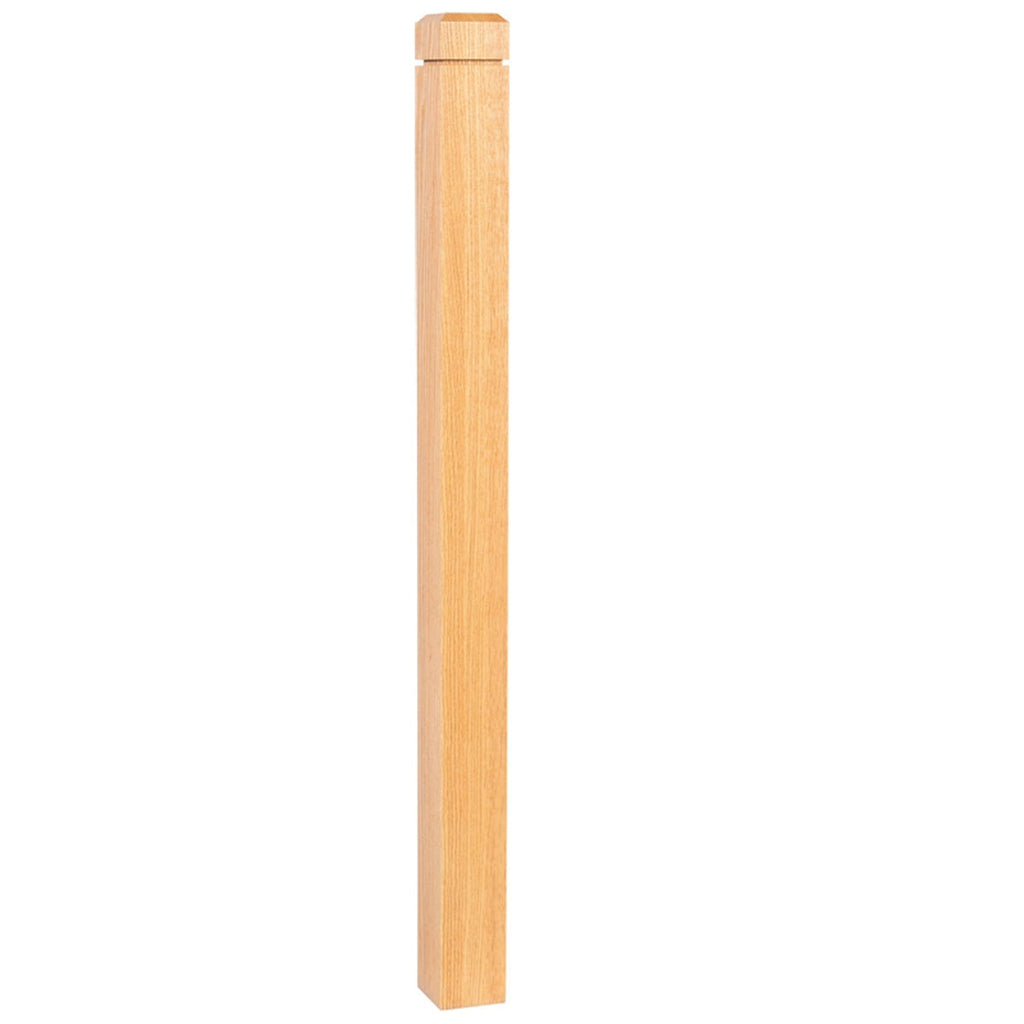 4502 Chamfered Top Square Newel | USA-Made Amish Stair Railing by StepUP Stair