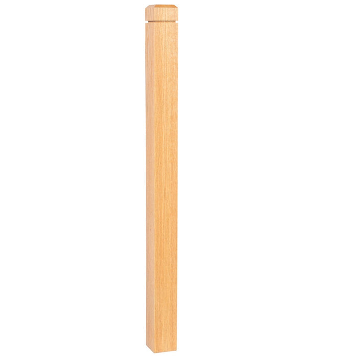 4502 Chamfered Top & Square Groove Newel Post | USA-Made Stair Parts