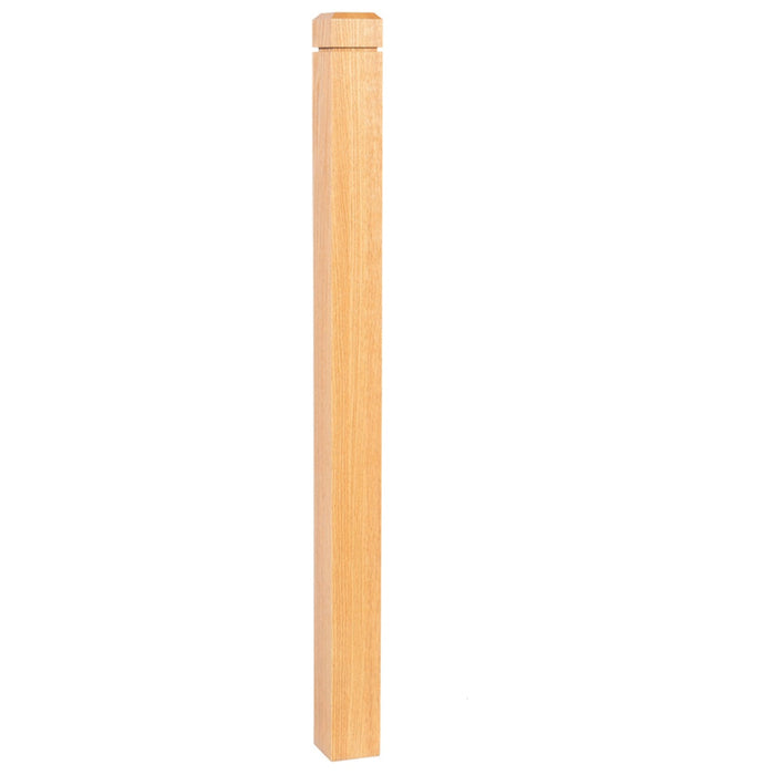 4602 Chamfered Top & Square Groove Newel Post | USA-Made Stair Parts
