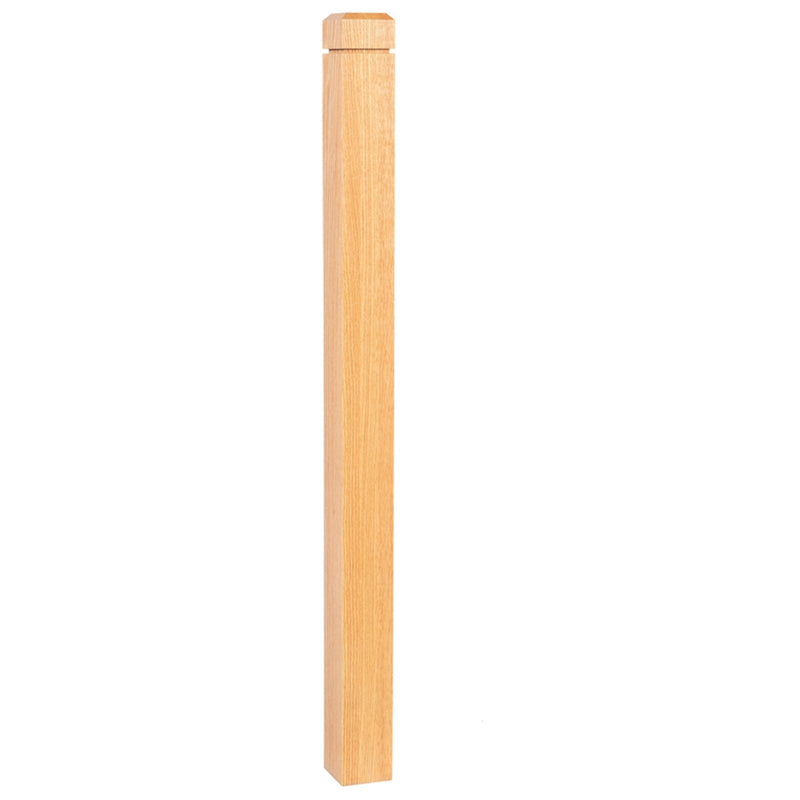 4602 Chamfered Top & Square Groove Newel Post USAMade Stair Parts by StepUP StepUP Stair Parts